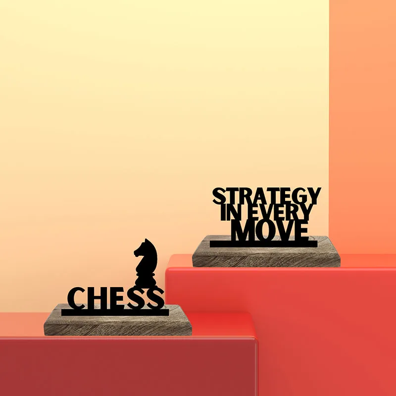 Strategic Chess Showpiece - Set Of Two media 1