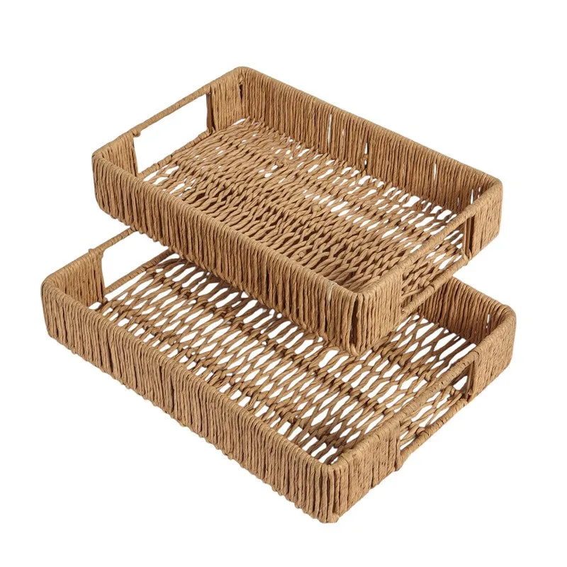 Varnika Serving Tray (Brown) - Set Of Two media 5