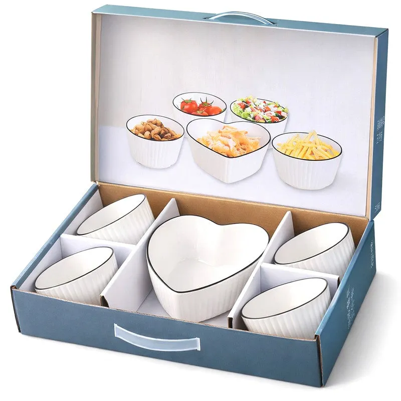 Rioware Grain Touch Ceramic Serving Bowls (700/350 mL Each) - Set of Five media 5
