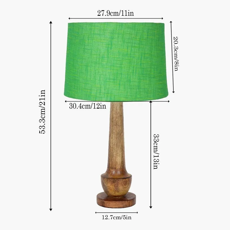 Lume Charm Wooden Table Lamp - Green media 7