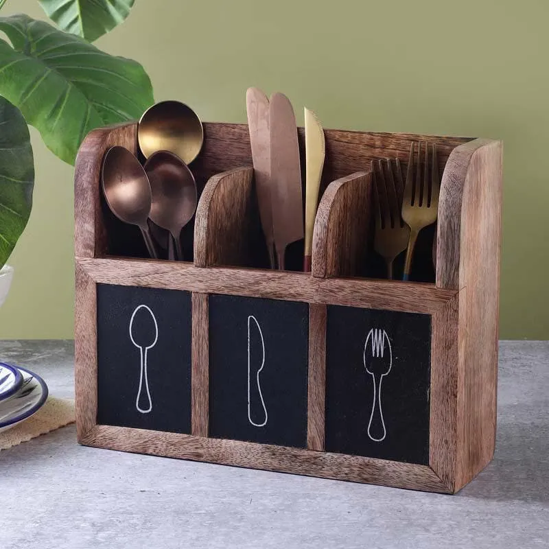 Elite Wooden Cutlery Box media 1