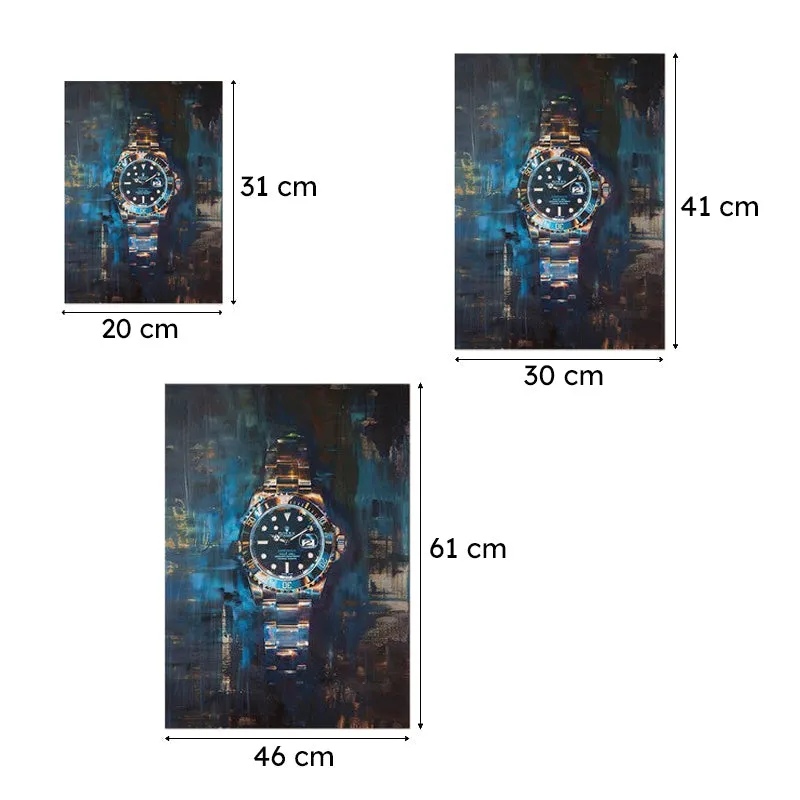 Midnight Timepiece Wall Poster -Blue media 11