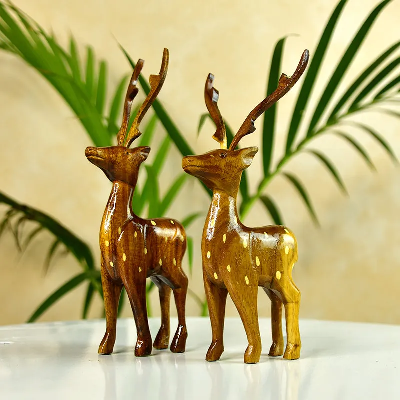 Timber Harts Wood Showpiece - Set Of Two media 1