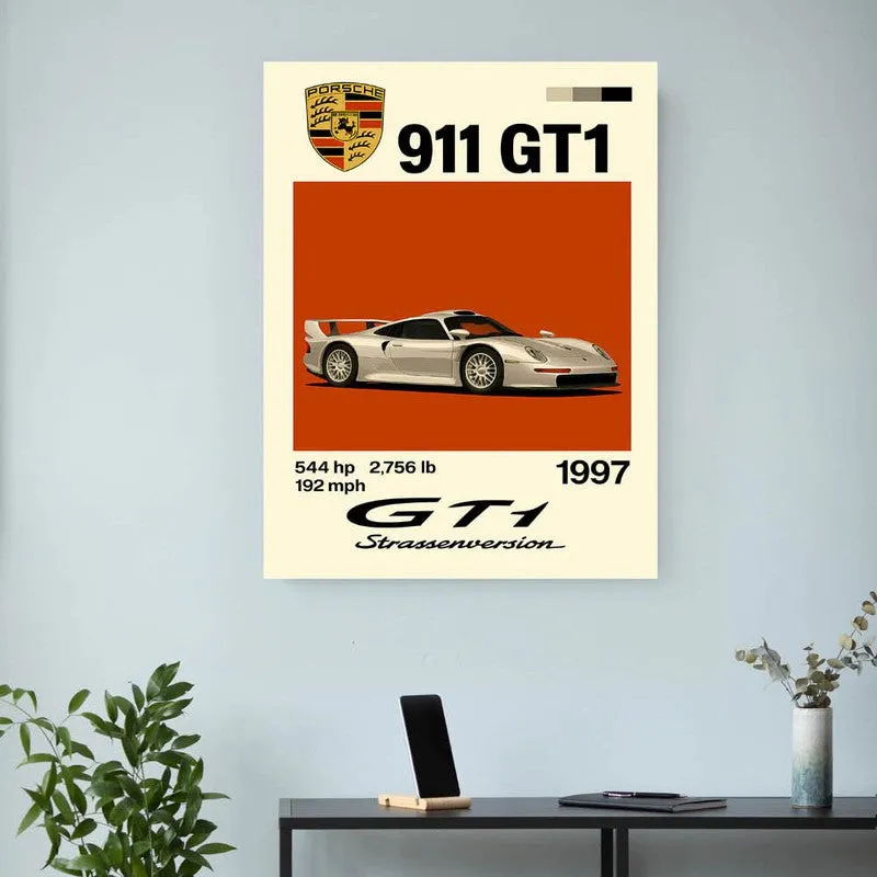 Porsche Powerhouse Wall Poster - Beige media 3