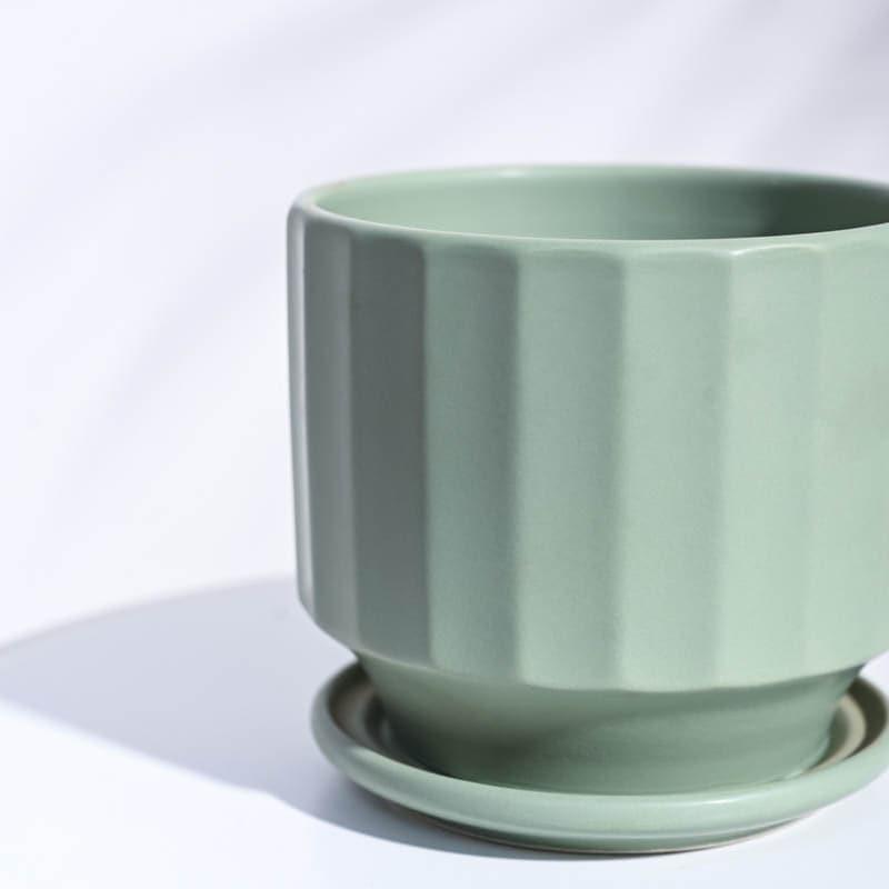Lexie Ceramic Planter - Mint media 4