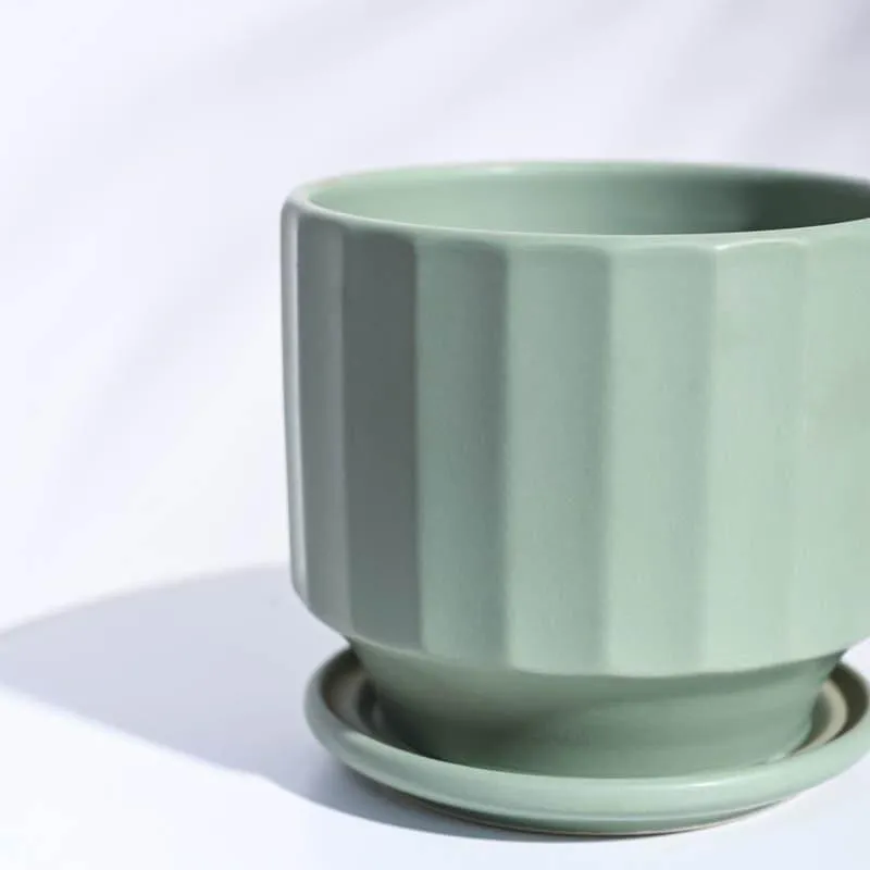 Lexie Ceramic Planter - Mint media 4