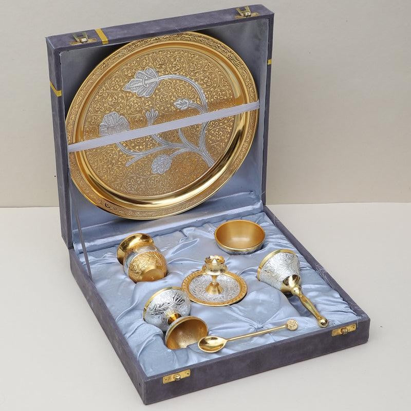 Shubhlabh Pooja Thali Set - Seven Piece Set media 4