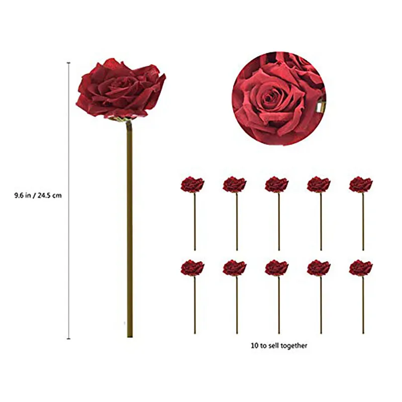 Faux Rosa Bonica Bunch - Red media 6