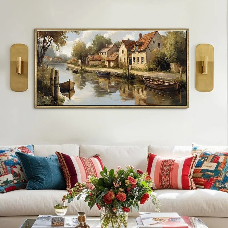 Gentle Passage Canvas Wall Painting With Frame media 1
