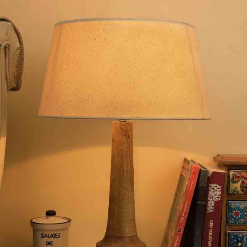 Romania Fabric Table Lamp - Brown,White