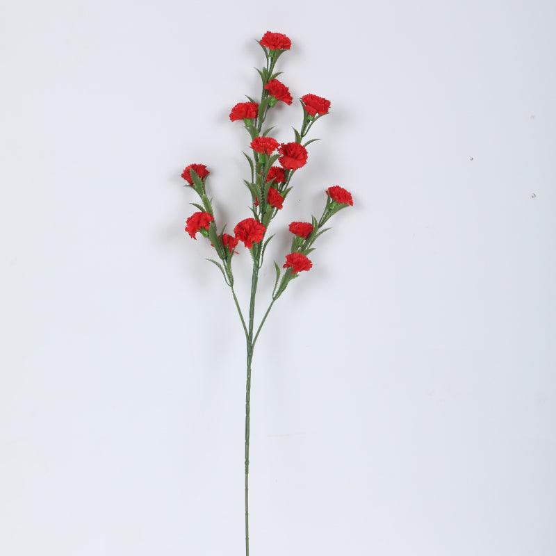 Faux Mini Chrysanthemum Bloom Bunch (Red) - Set Of Three media 4