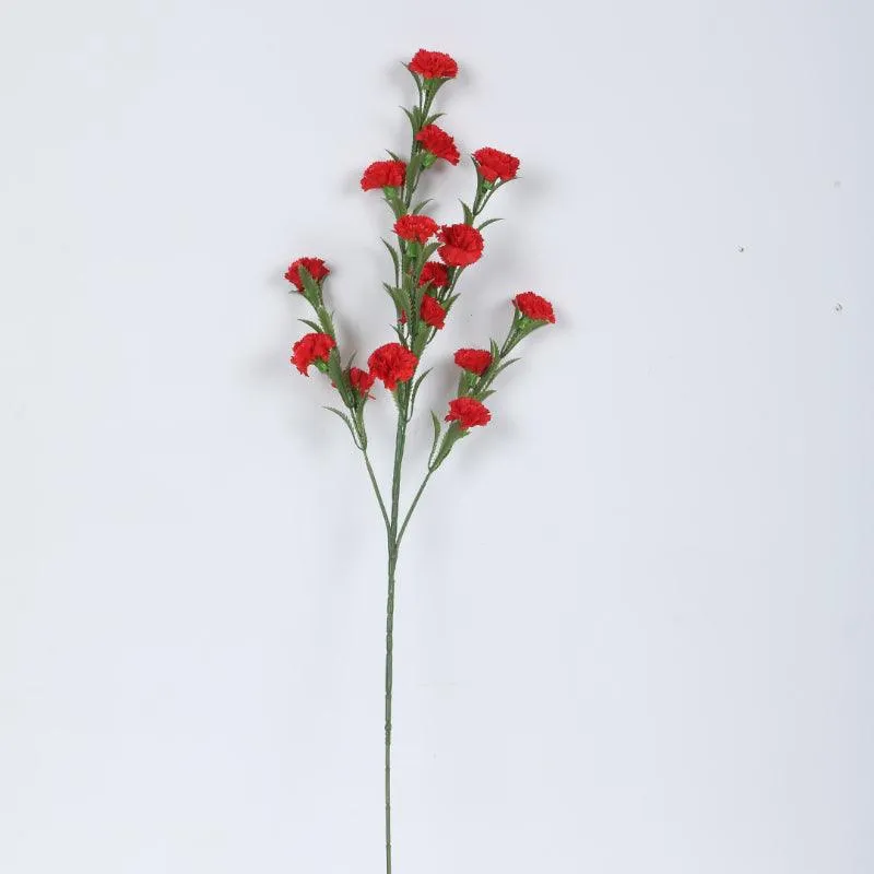 Faux Mini Chrysanthemum Bloom Bunch (Red) - Set Of Three media 4