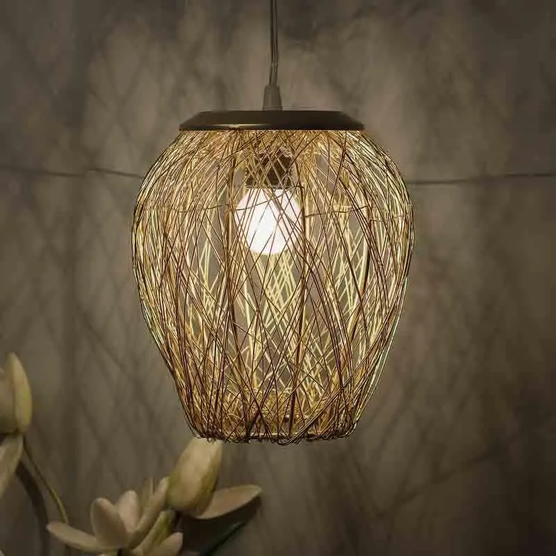 Tulip Wired Metal Ceiling Lamp - Gold media 1