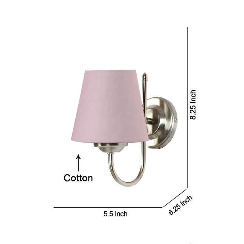 Altura Conical Fabric & Metal Wall Lamp - Grey media 4