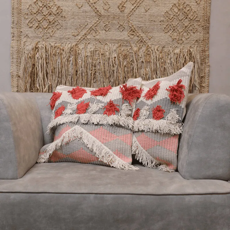 Button Bubble Tufted Cushion Cover (Multicolor) - Set Of Two media 3