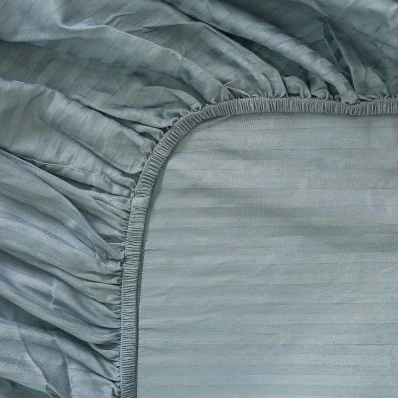 Reposi Striped Cotton Bedsheet (Grey) - 200 TC media 6