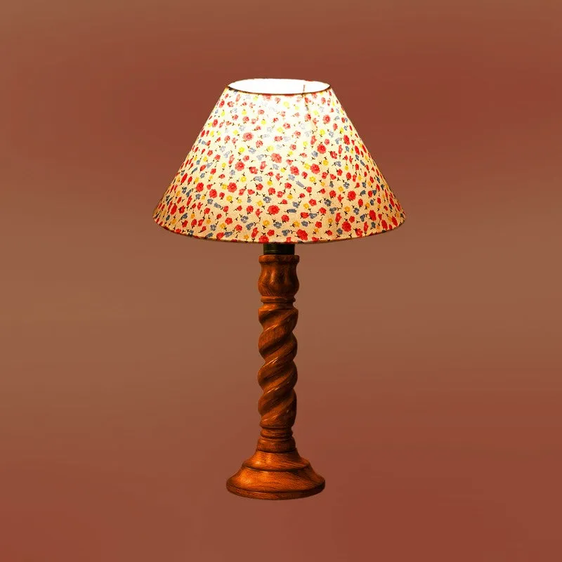Elvane Solin Wooden Table Lamp - Multicolor media 7