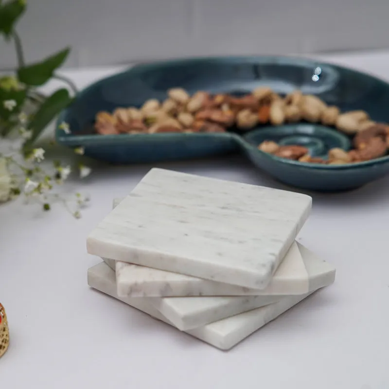 Bruna Square Marble Coaster - Set Of Four media 3