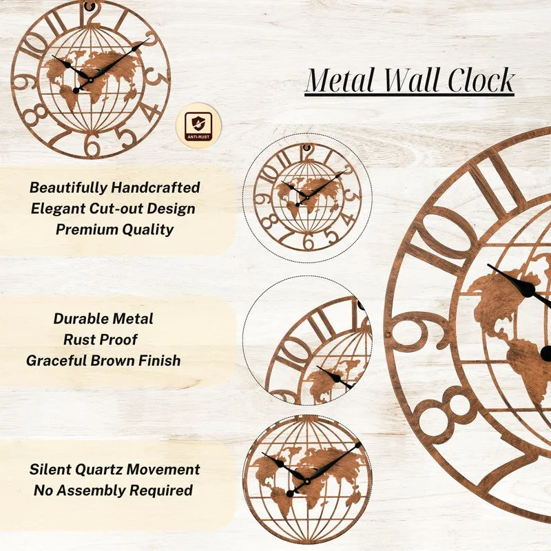 Bezel Silent Wall Clock - Bronze media 6