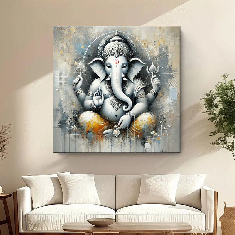 Gajanana Poly Canvas Wall Painting