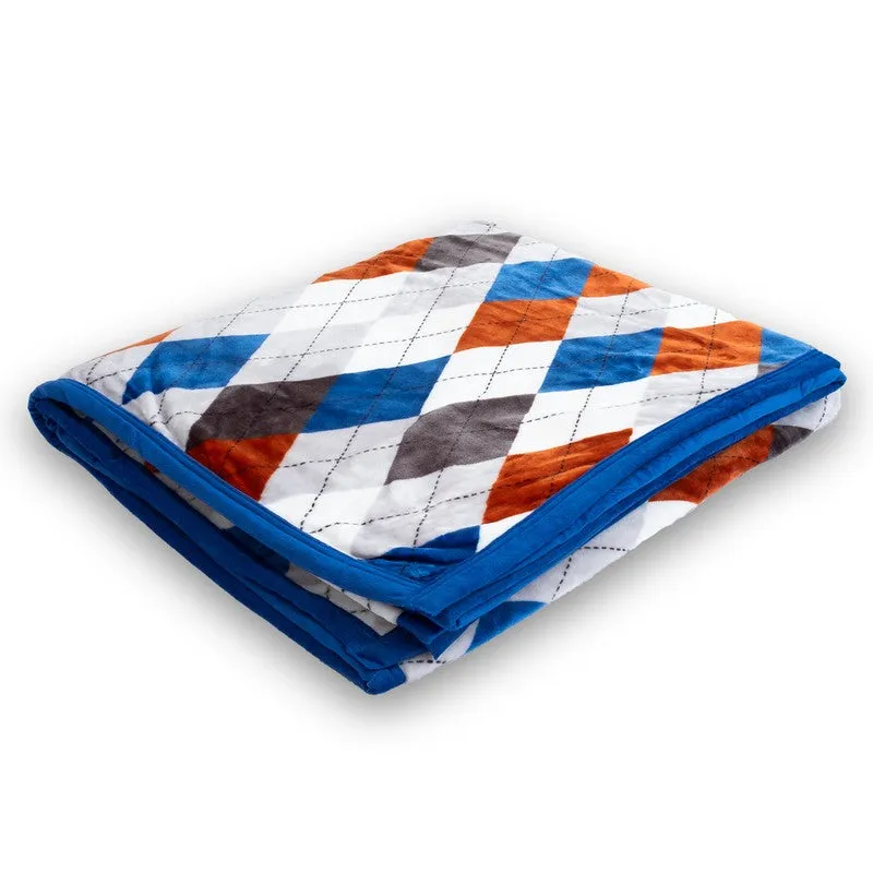Wovira Geometric Woolen Blanket (Multicolor) - 330 GSM media 3
