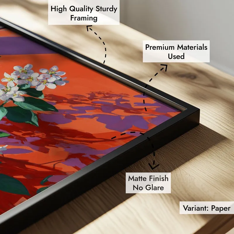 Petal Prism Canvas Wall Painting - Black Frame media 6