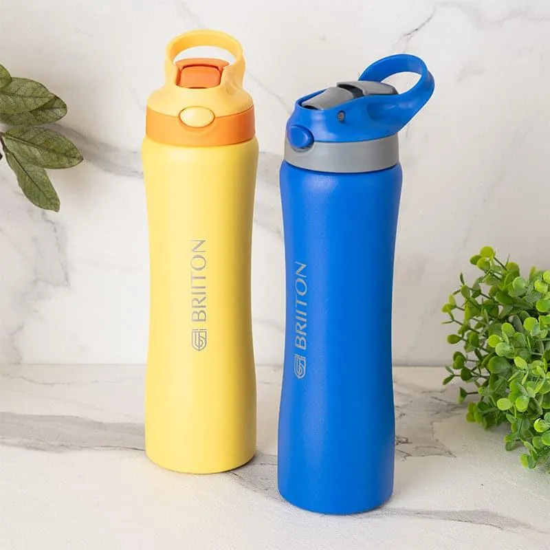 Handy Quench Hot & Cold Thermos Water Bottle (Yellow & Blue, 750 mL Each) - Set Of Two media 1