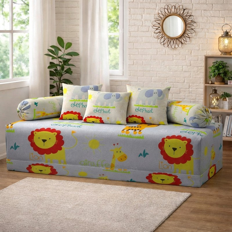 Funzo Printed Diwan Set - Six Piece Set