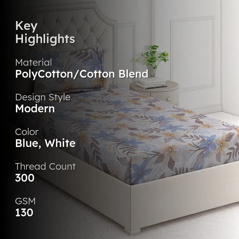 Bloom Dash Floral Bedsheet - 130 GSM media 2
