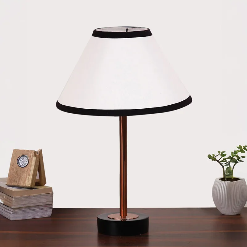 Cotin II Stripe Rodin Wooden Table Lamp - White,Copper,Black media 3
