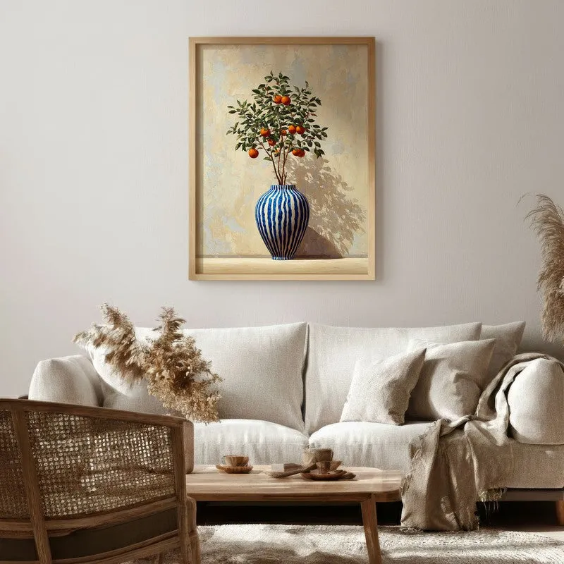 Rustic Zest Canvas Wall Painting - Brown Frame media 1