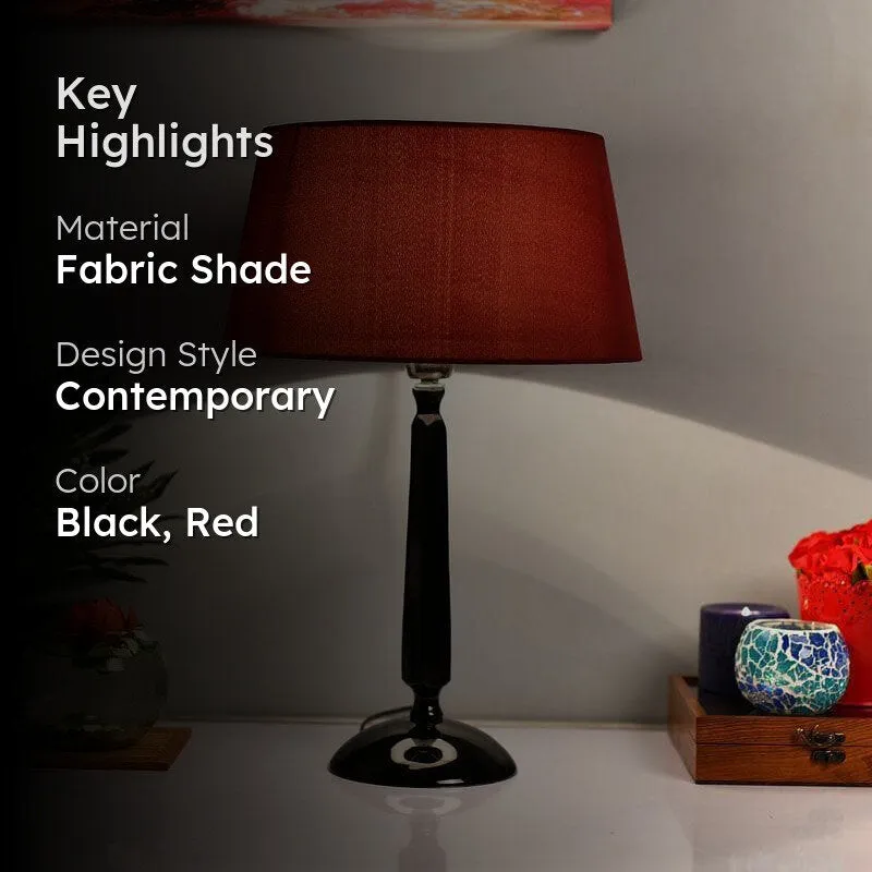 Marvel Luminary Black Fabric Table Lamp - Black,Red media 2