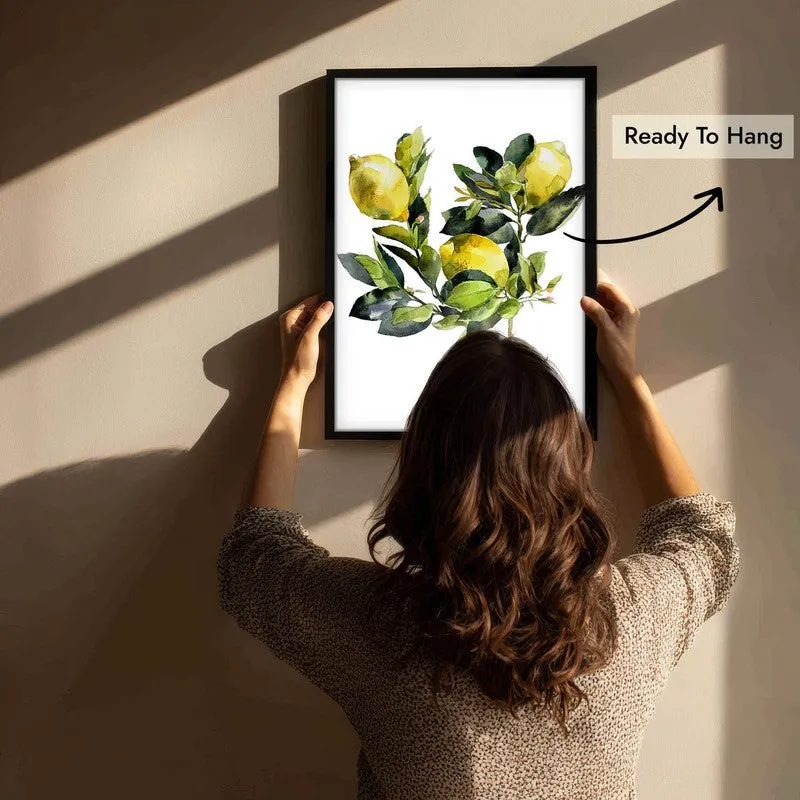 Lemon Luxe Archival Canvas Wall Art - Black media 6