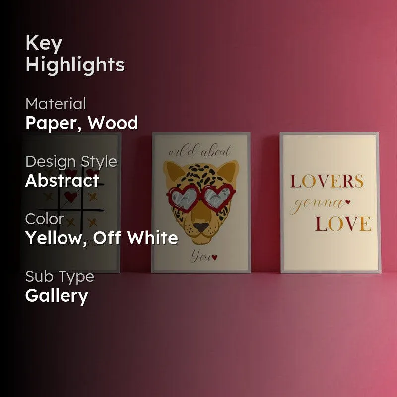 Love Is Love Paper Wall Art - Set Of Three media 2