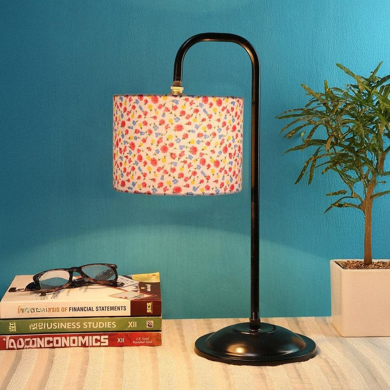 Dainty Floral Arch Fabric Table Lamp - Multicolor