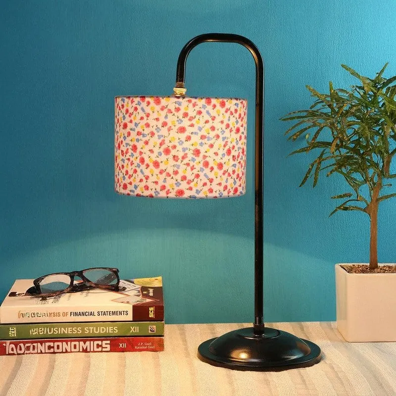 Dainty Floral Arch Fabric Table Lamp - Multicolor media 1