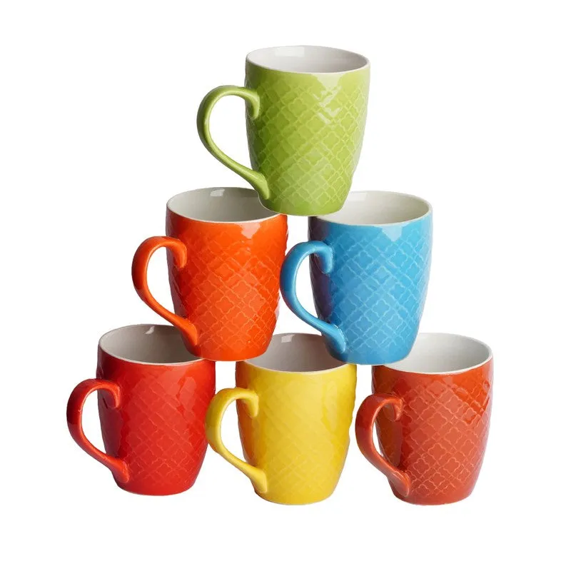 Adsinthe Ceramic Coffee Mug (300 mL Each) - Set Of Six media 6