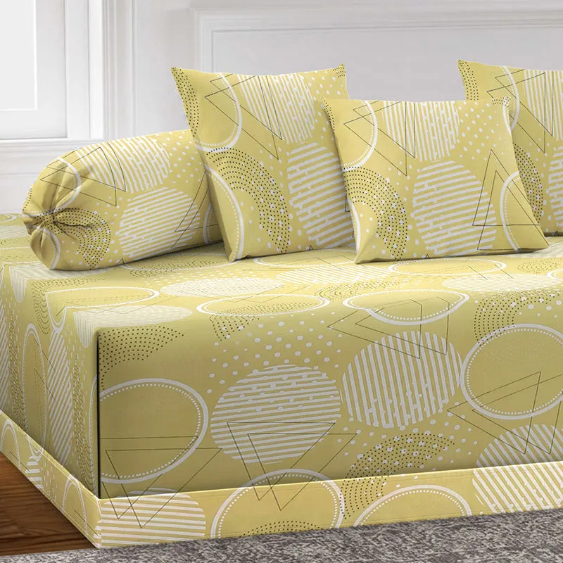 Yellow Circlet Diwan Set - Six Piece Set media 3