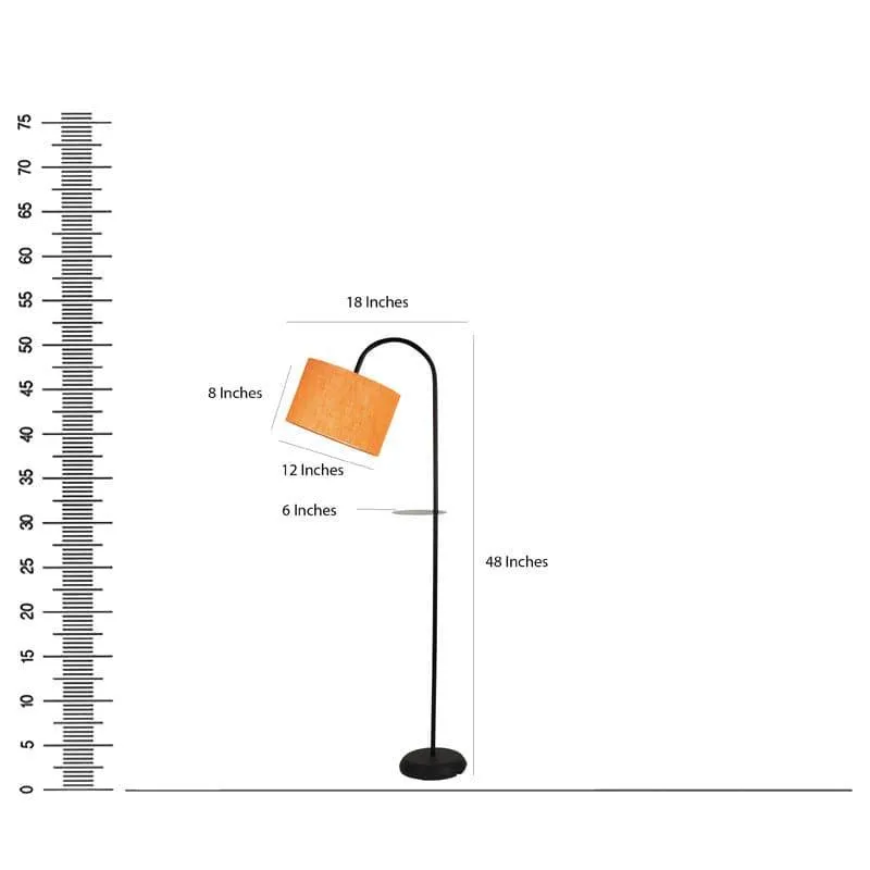 Kyomi Nyxa Floor Lamp With Shelf media 7