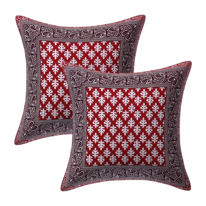 Suvarna Printed Diwan Set (Red) - Six Piece Set media 3