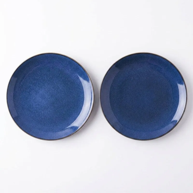 Ceramic Dinner Plates (Blue) - Set of Two media 3