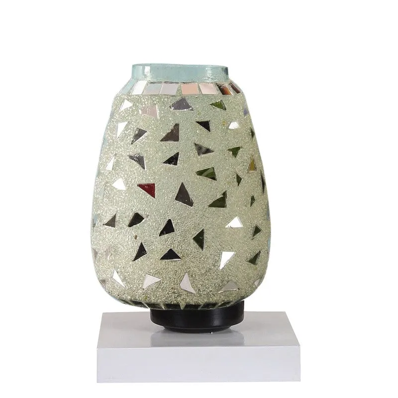 Moonellis Mosaic Glass Table Lamp With Wooden Base media 5