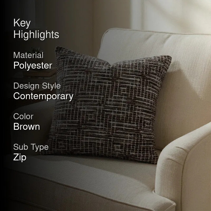 GeoMirage Cushion Cover - Brown media 2