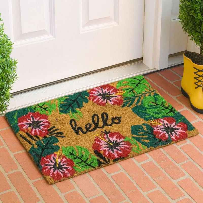 Hello Coir Door Mats - Brown media 1
