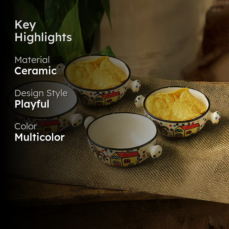 Coastal Cottage Ceramic Serving Bowl (260 mL Each) - Set Of Four image 2