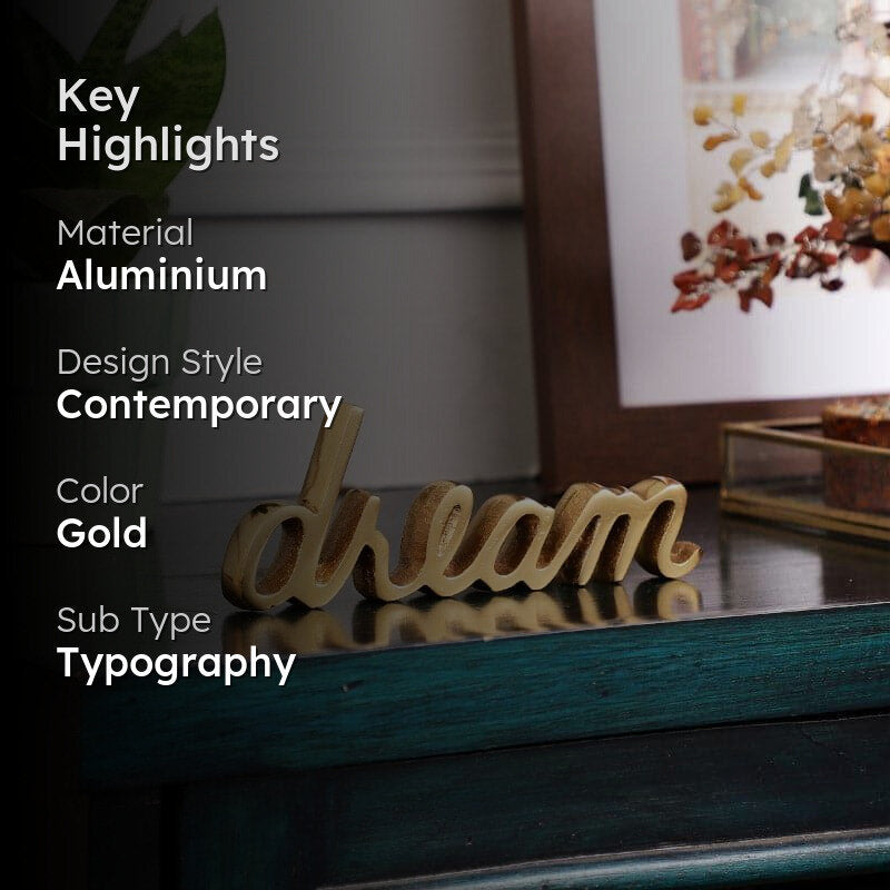 Dream Dose Typography Showpiece - Gold media 2