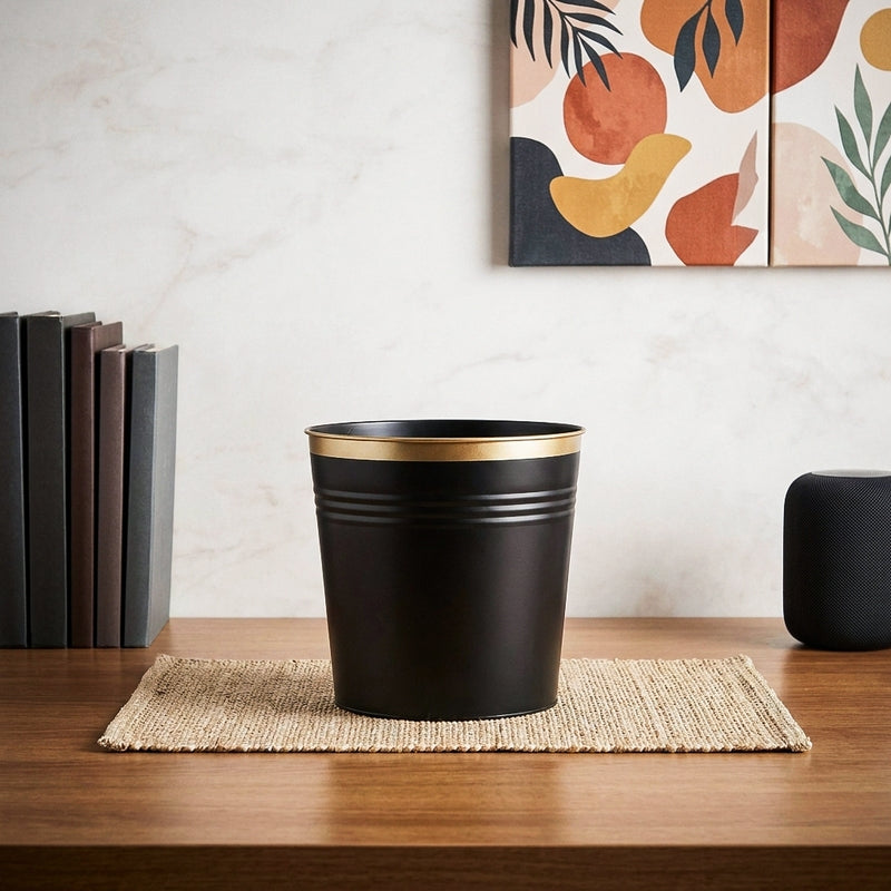 Anira Black Planter - 10x10 Inch