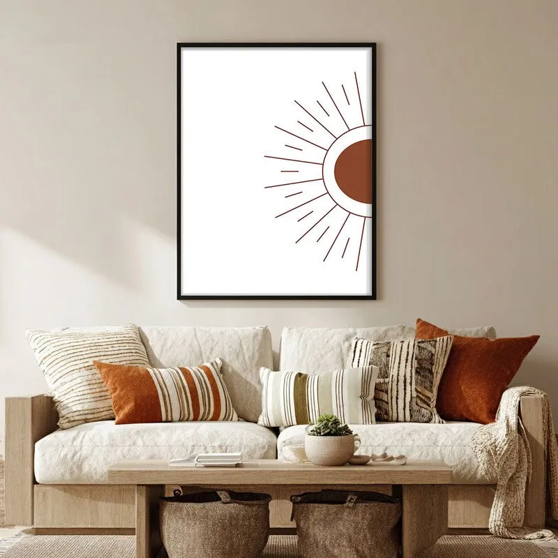 Amber Ray Canvas Wall Painting With Black Frame media 5