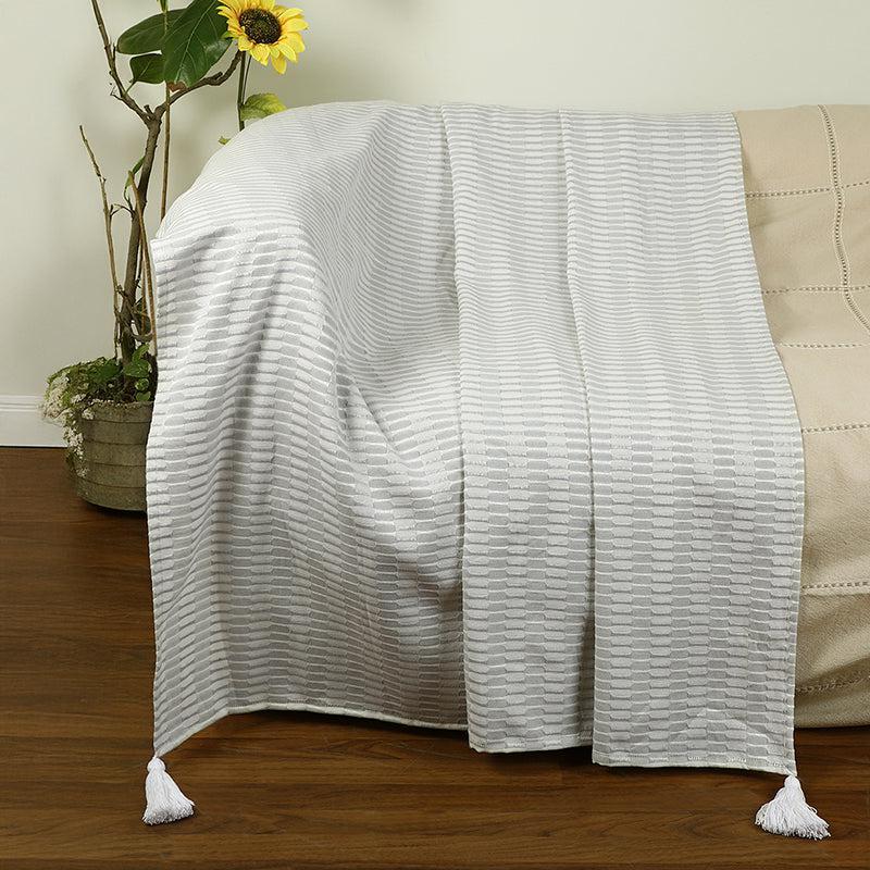 Indie Stitch Geometric Cotton Throw