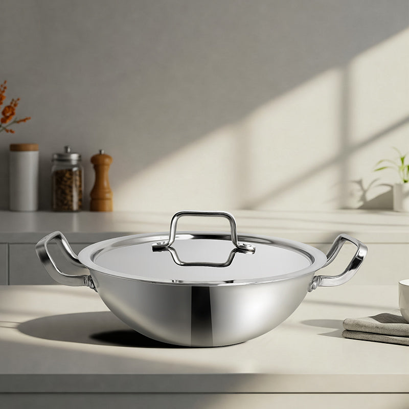 Trivanta Triply Kadhai With Lid - 1500 mL/10 Inch image 3